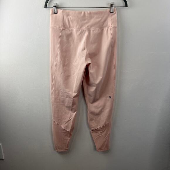 Le ORE Pink M Andria Paneled Leggings Waistband High-Rise Mesh Panels Pull On - Picture 6 of 8
